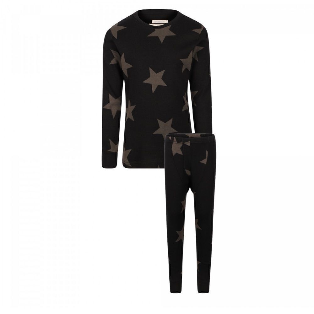 NUNUNU, Stars Print Loungewear Set in Black Size: 18-24 mth (92 cm)